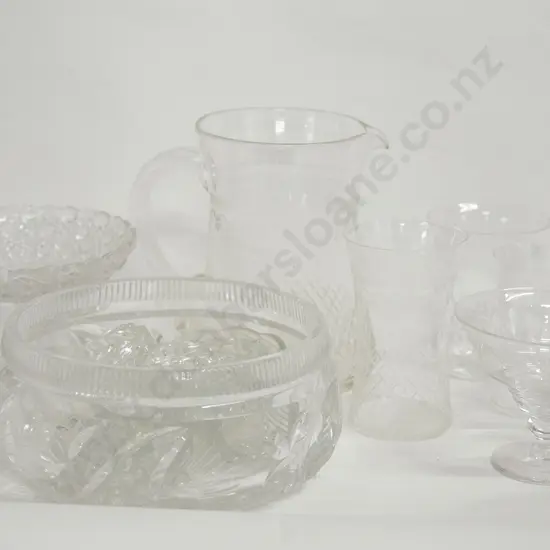 Small Group of Mixed Crystal and Glassware