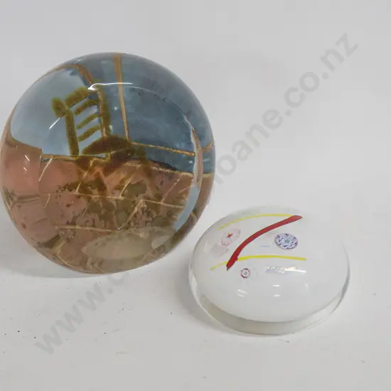 Two Caithness Glass Paper Weights