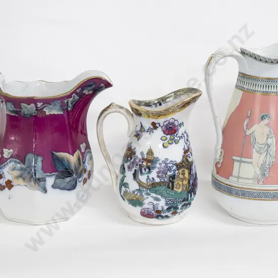 Three Vict Staffordshire Jugs