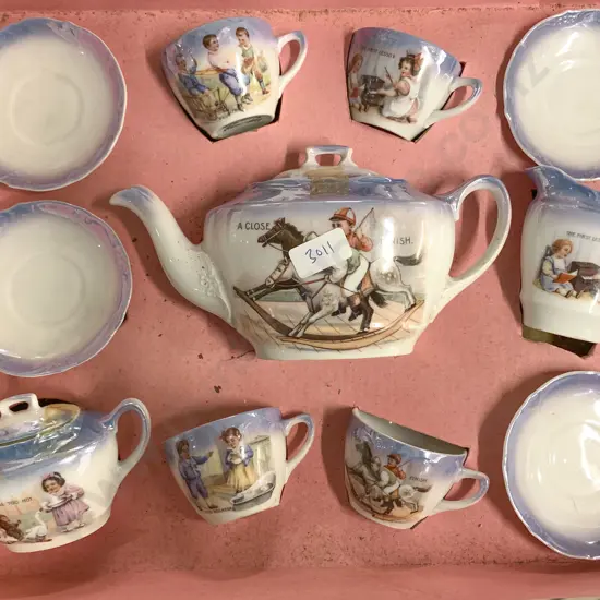 Vintage Dolls China Tea Set