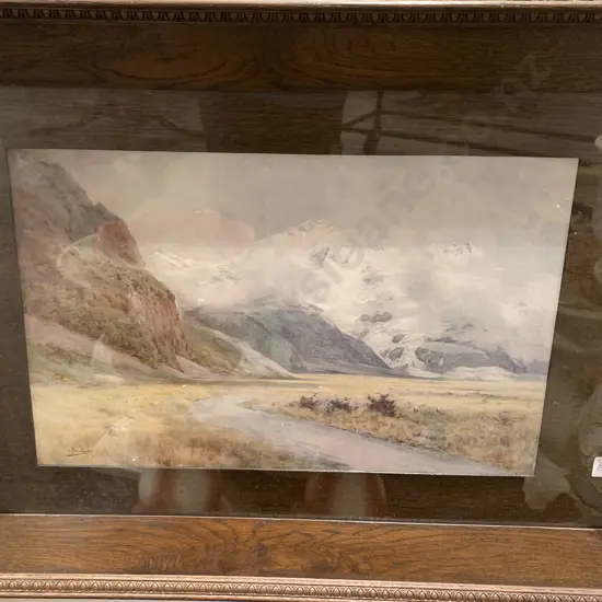 Oak Framed  C N Worsley Print