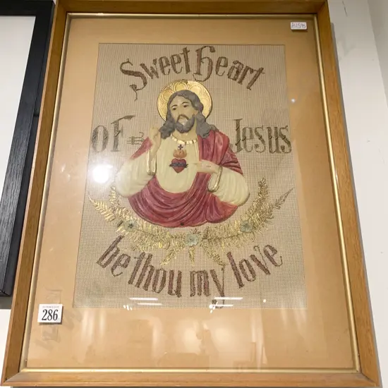 Embroidered Religious Picture