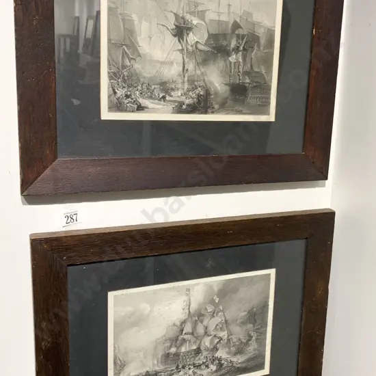 Pair of Oak Framed Engravings