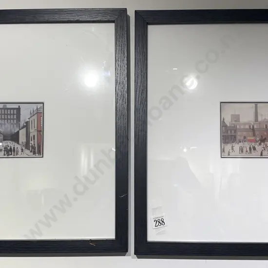Pair of Framed L S Lowry Prints
