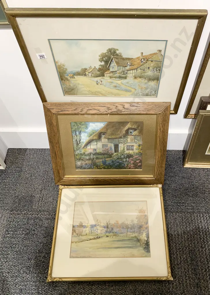 Three Various English Watercolour Studies Image 1++