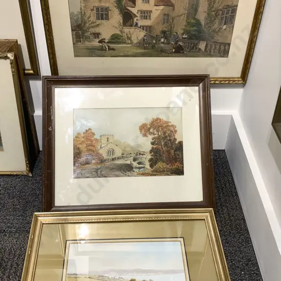 Two English Watercolours and Print