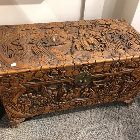 Carved Camphorwood Chest