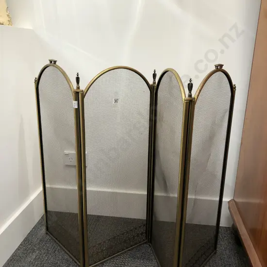 Four Panel Folding Fire Screen