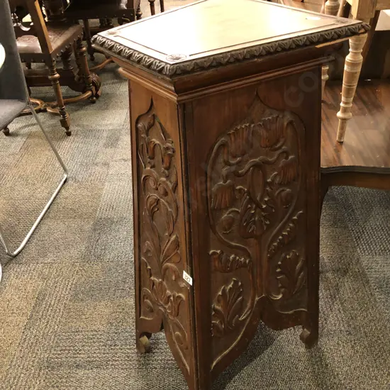 NZ Colonial Carved Kauri Plant Stand