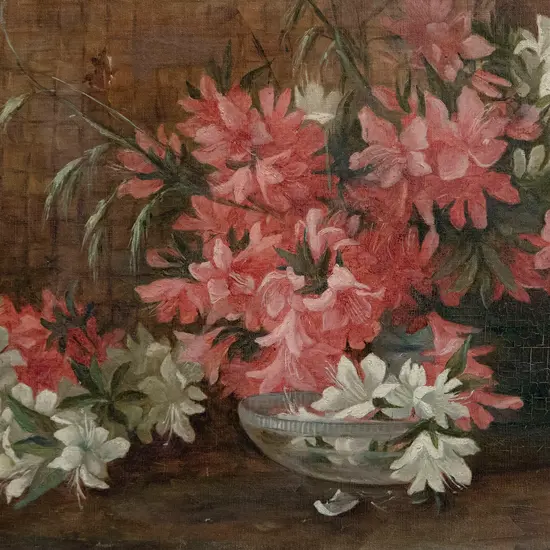 Alice Whyte (1880-1952) - Still Life with Pink & White Blooms