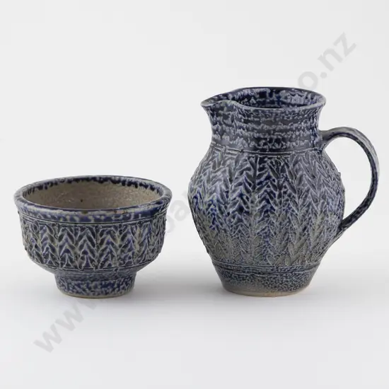 *Pamella Annsouth* Salt Glaze Milk Jug & Matching Sugar Bowl (2)