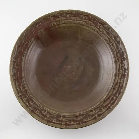 Mirek Smisek Large Plain Oxblood Charger