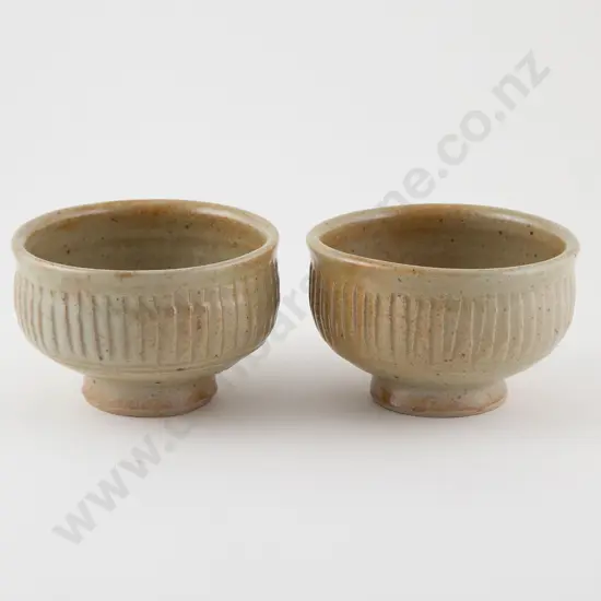 Mirek Smisek Pair Small Footed Bowls