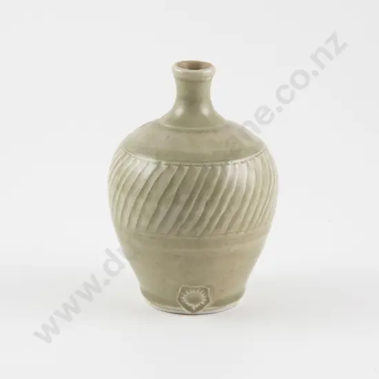 Mirek Smisek Small Celadon Specimen Vase