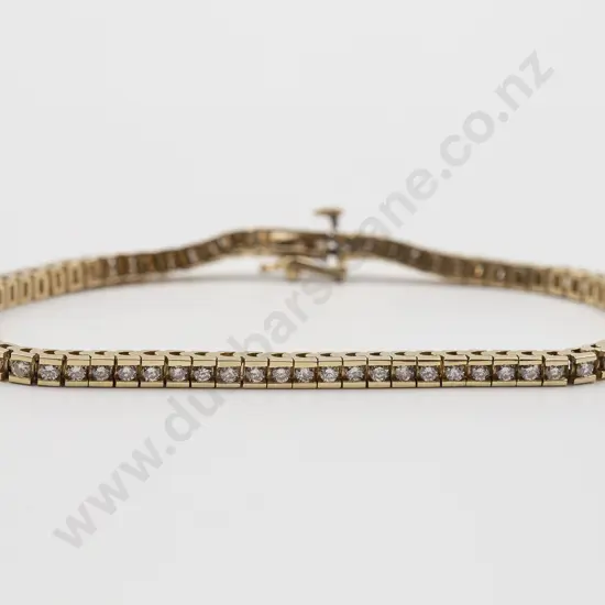 14ct 76stone Diamond Tennis Style Bracelet