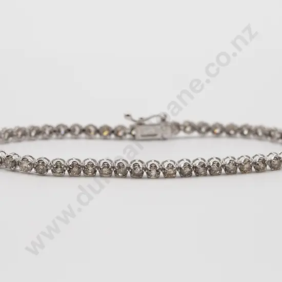 18ct White Gold 51stone Diamond Tennis Bracelet