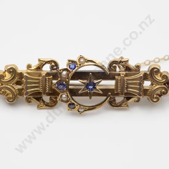 Possible Australian Colonial 15ct Fancy Bar Brooch