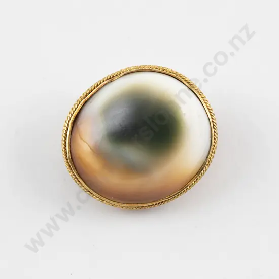 Victorian 15ct Single Cats Eye Brooch