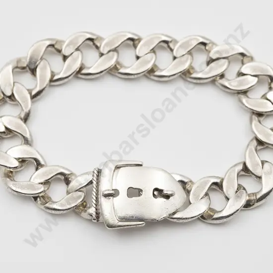 Friedrich Binder (FBM) Germany .835 Heavy Curb Link Bracelet