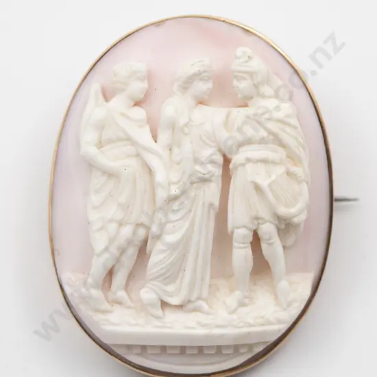 Victorian 9ct Framed Cameo Brooch