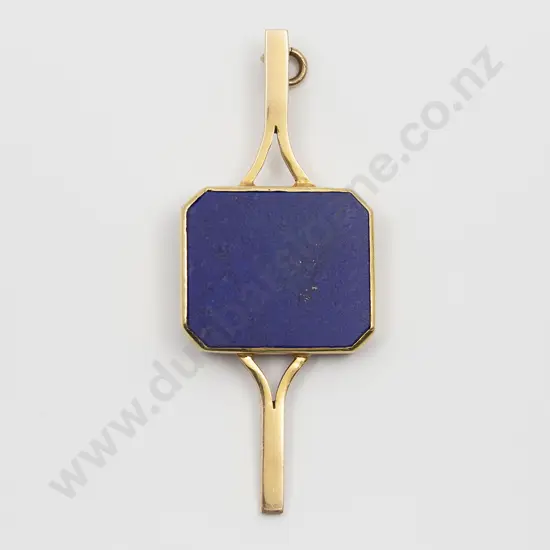 18ct Single Lapis Lazuli Pendant