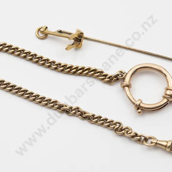 18ct Anchor Stick Pin