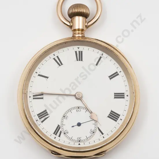 Waltham 10ct Open Face Lever Wind Pocket Watch