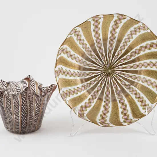 Unmarked Venini Fazzoletto Handkerchief Vase