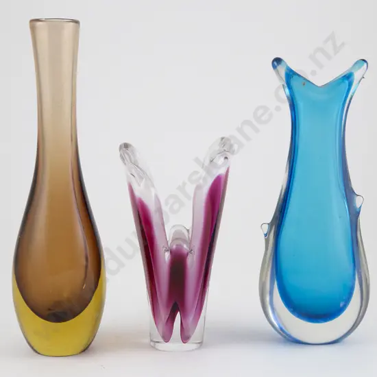 Labelled Flygsfors Encased Glass Vase