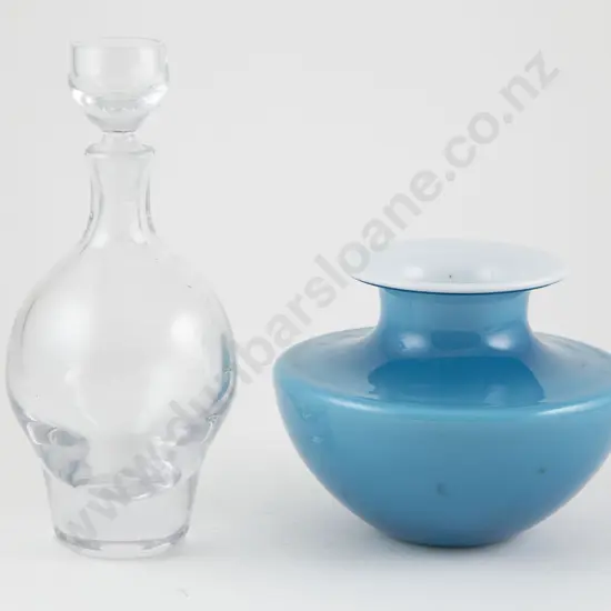 1960s Holmegaard Carnaby Blue Vase By Per Lutken