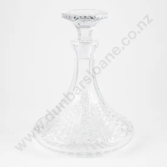 Webb Corbett Cut Crystal Ships Decanter