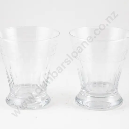 Pair Glass Whisky Beakers