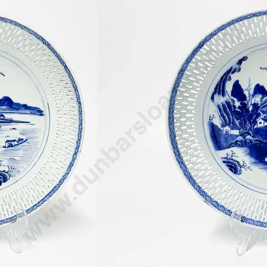 Two Chinese Blue & White Decorated Bowls