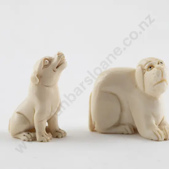 Two Carved Ivory Netsuke