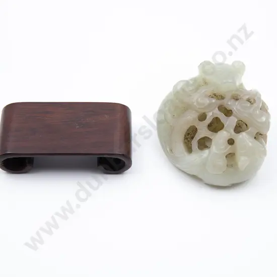 Chinese Jade Carved Handling Piece