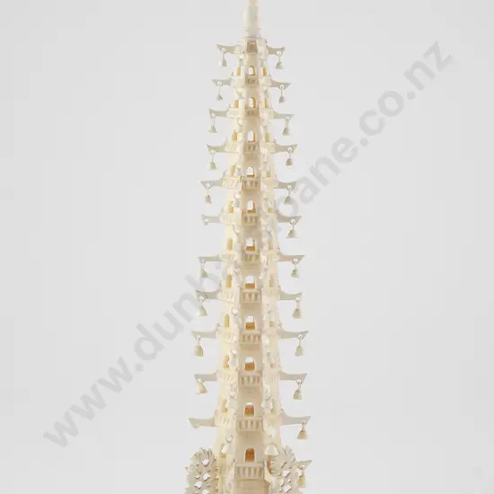 Chinese carved Ivory 12 Tier Tower