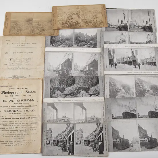 NZ Weekly Graphic & NZ Mail Stereoscope Cards