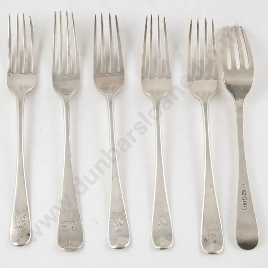 Composed Set of Six C19th S/S Dessert Forks