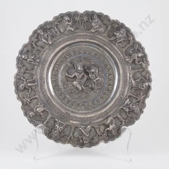 Indian Silver Circular Dish