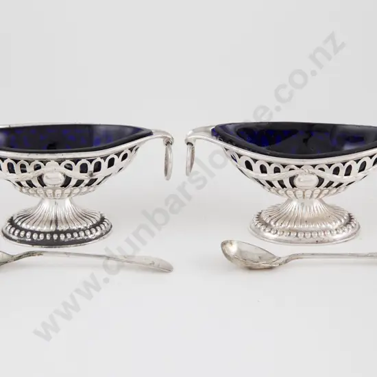 Pair Edw VII S/S Salts