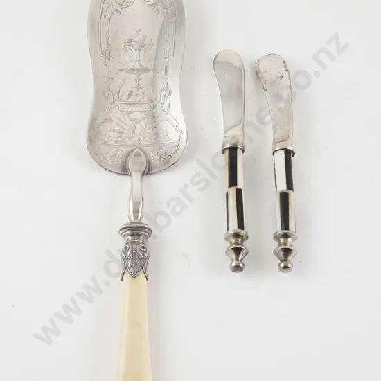 C19th French Ivory Handled S/S Cake Slice
