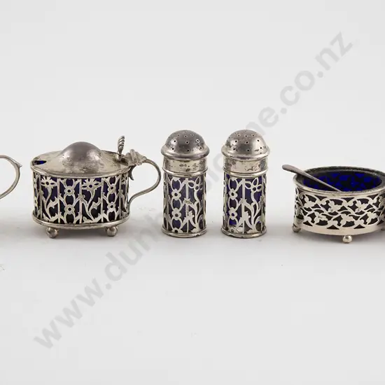 Edw VII S/S 6pce Cruet Set
