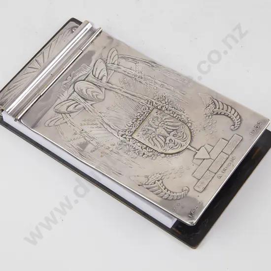 European 1882-1932 Commemorative S/P Art Deco Notepad Holder