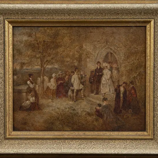 L Sharpe (British C19th) - The Village Wedding