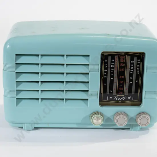 C1951 Bell Colt Teal Bakelite Shelf Radio