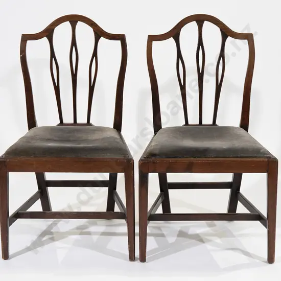 Pair Geo III Mahogany Side Chairs