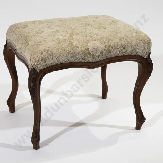 Victorian Walnut Oblong Foot Stool