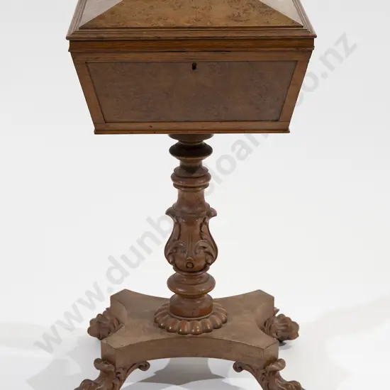 Victorian Faded Pollard Oak Teapoy