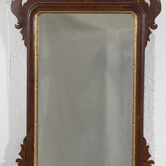 Geo III Mahogany Fretwork Wall Mirror