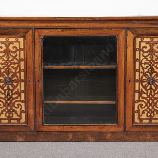 An Attractive Victorian Rosewood Bookcase